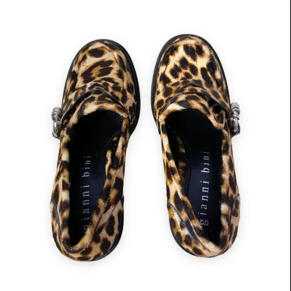 Gianni Bini Maxxwelle Leopard Print Platform Block Heel Women's Size 6M‎ - NWT - Picture 6 of 8